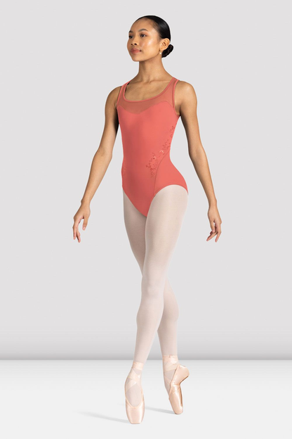 Azalea Floral Mesh Back Leotard