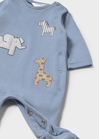 Blue Safari Animals Footie