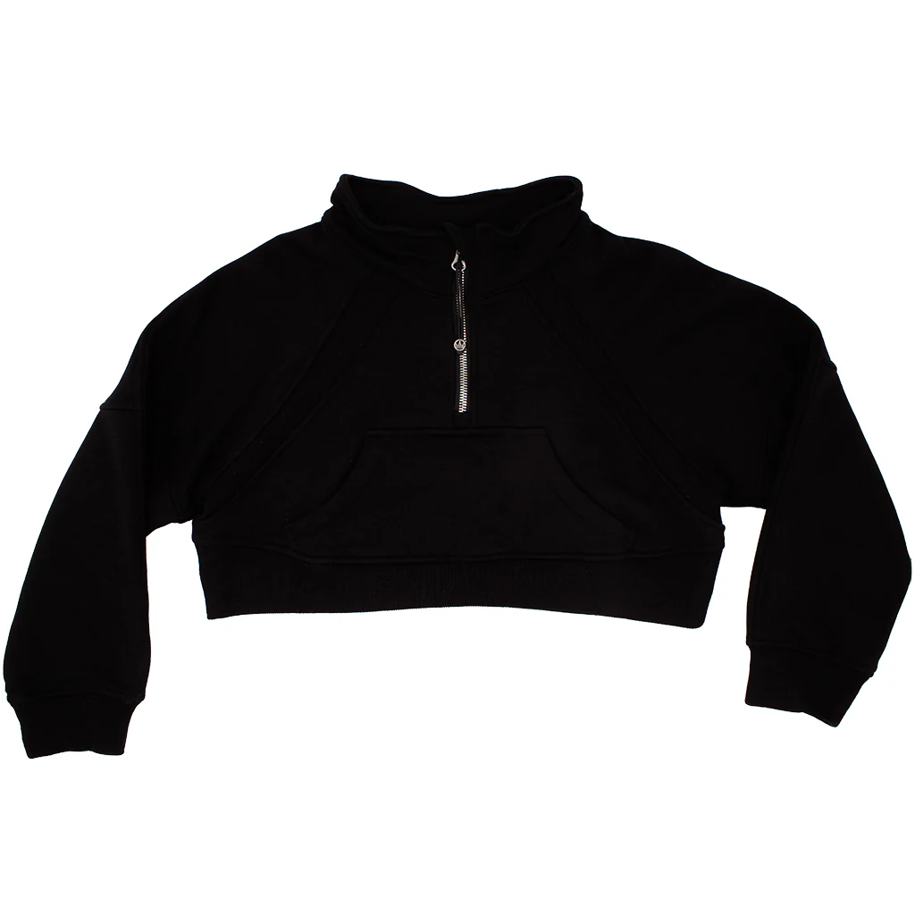 Oversized Crop 1/4 Zip Sweatshirt