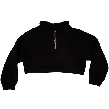Oversized Crop 1/4 Zip Sweatshirt