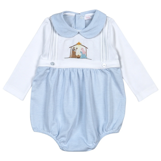 Blue Holy Night Emb. Bubble