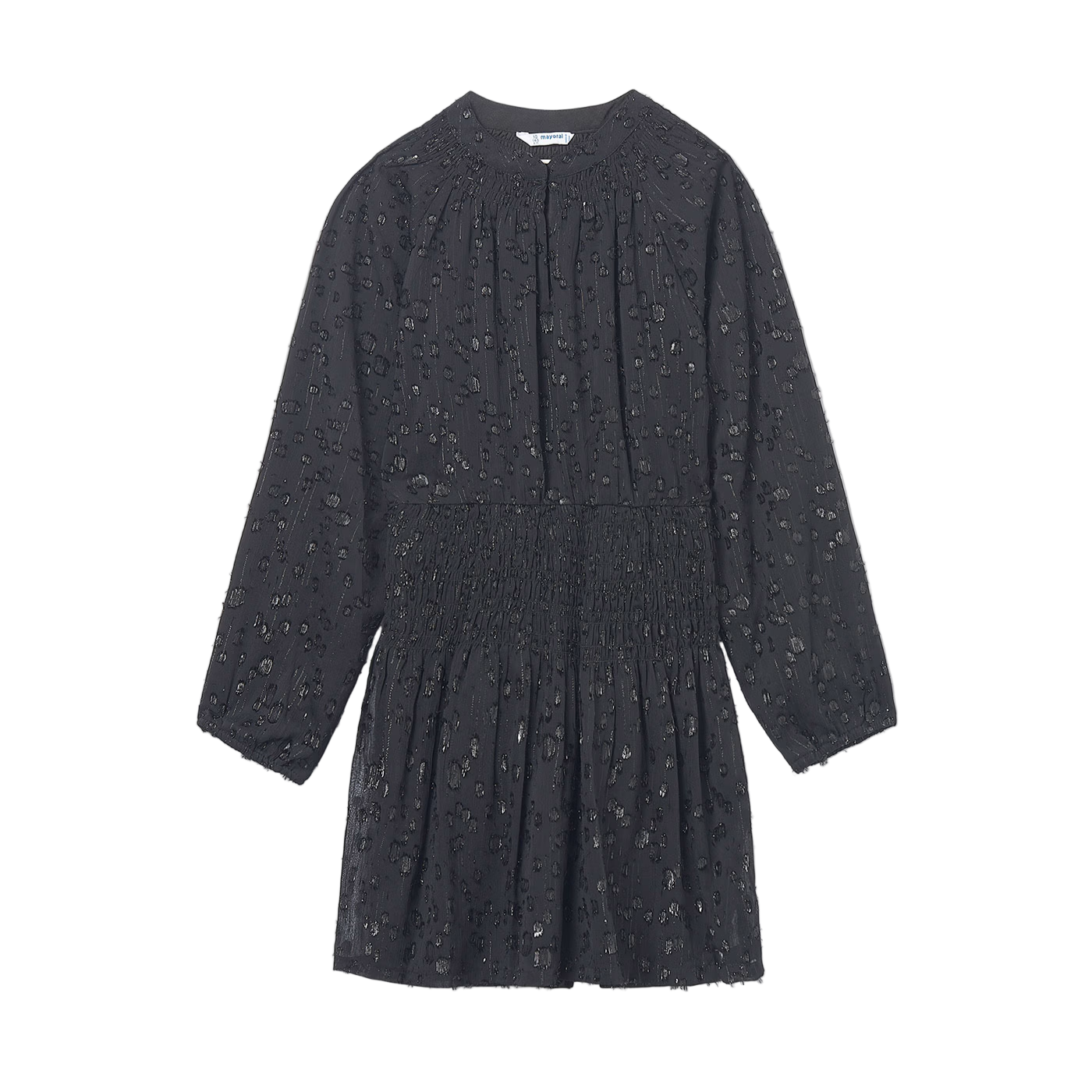 Chiffon L/S Dress - Black