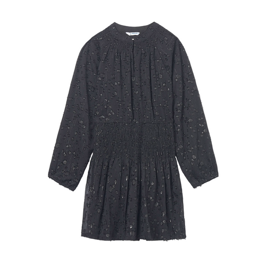 Chiffon L/S Dress - Black