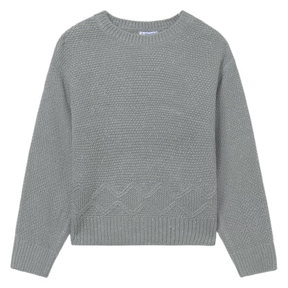 Metallic Knit Sweater - Jade