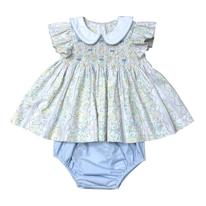 Spring Bouquet Smocked Bloomer Set