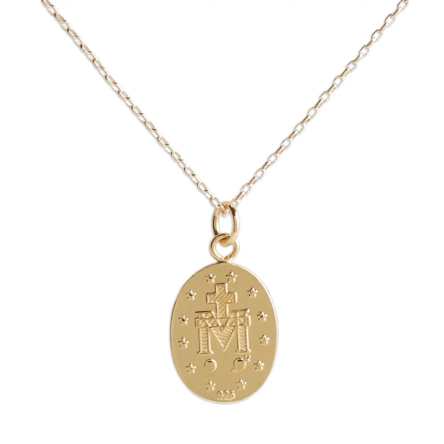 Miraculous Medal Necklace - 14K Gold