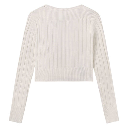 Rib Knit Sweater - Ecru