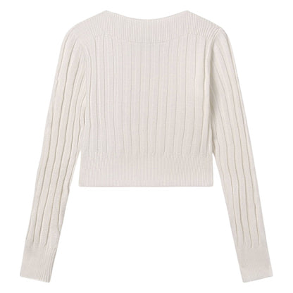 Rib Knit Sweater - Ecru