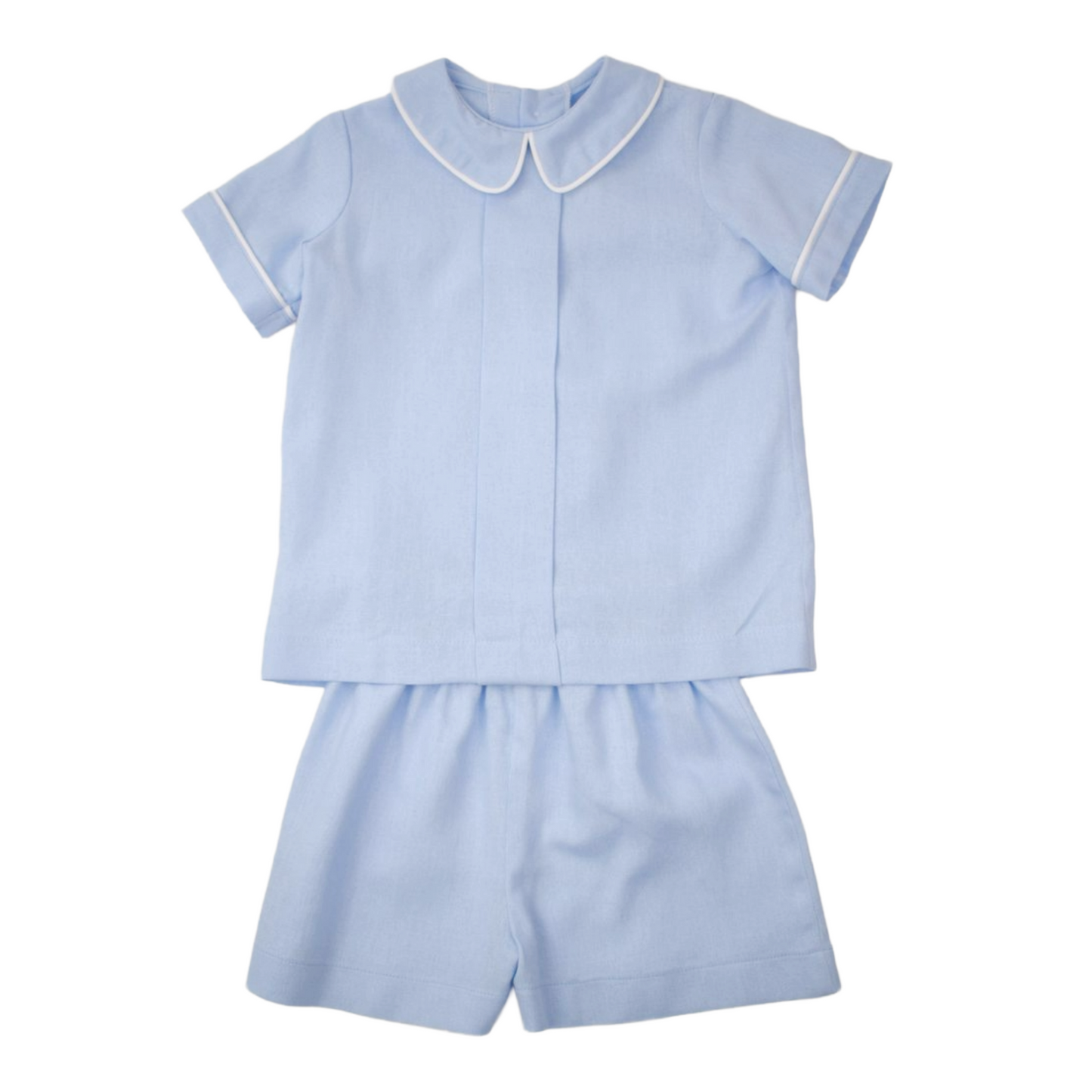 Boys Short Set - Blue Linen