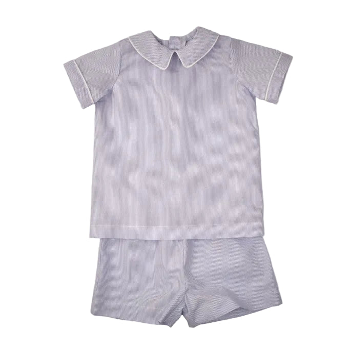Blue Stripe Boys Set