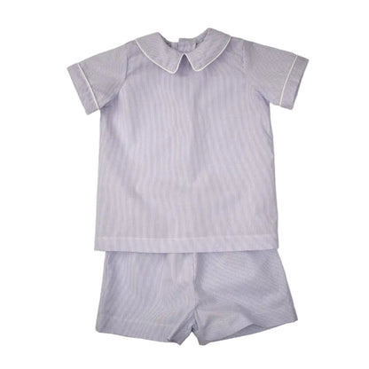 Blue Stripe Boys Set