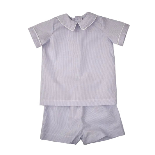 Blue Stripe Boys Set