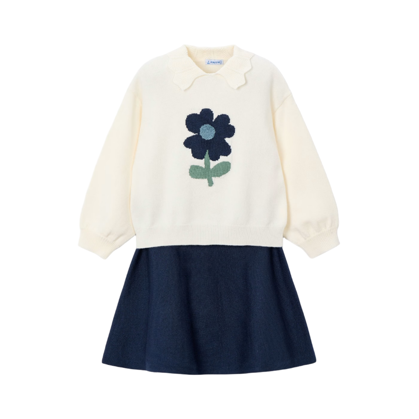 Flower Sweater Skirt Set