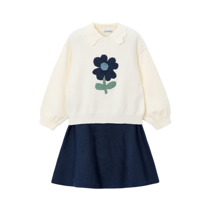 Flower Sweater Skirt Set
