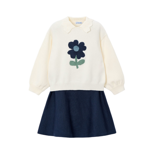 Flower Sweater Skirt Set