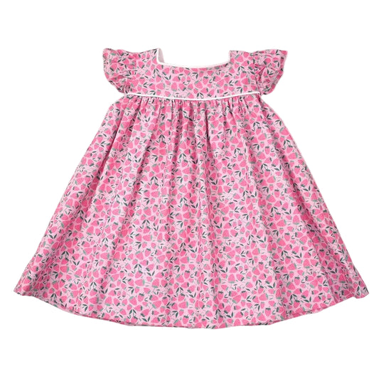 Angel Slv. Dress - Strawberry