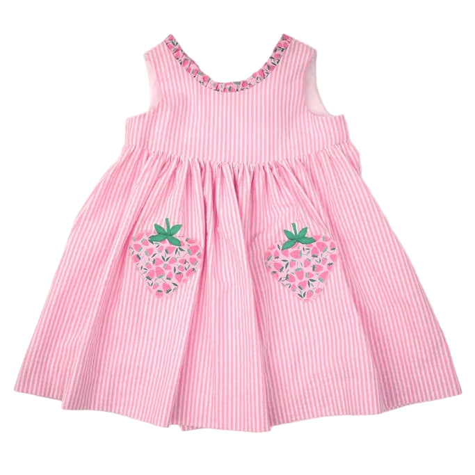 Wrap Dress - Strawberry Pockets