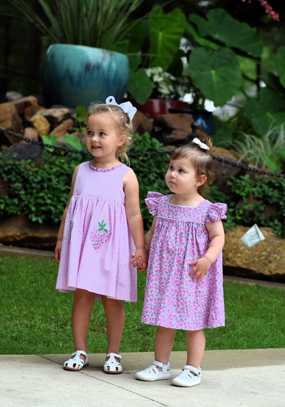 Wrap Dress - Strawberry Pockets