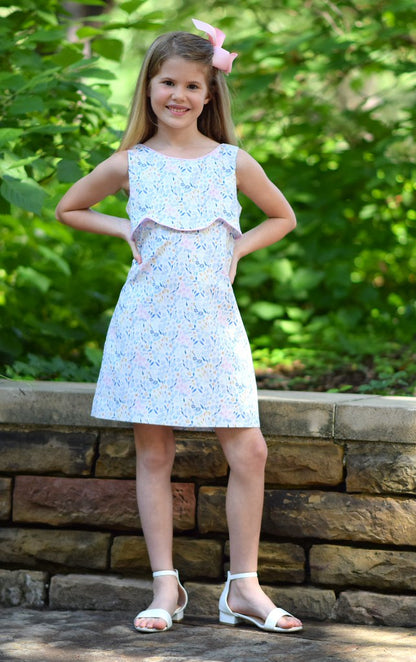 A Line Dress - Blue Bell Floral