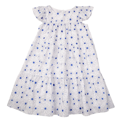 Royal Flowers Tiered Dress
