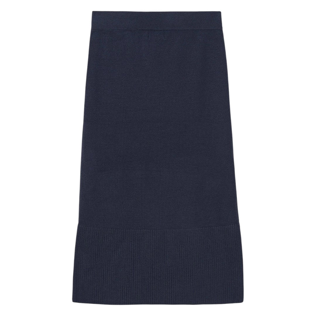 Knit Midi Skirt - Navy