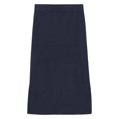 Knit Midi Skirt - Navy
