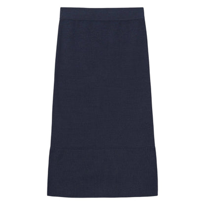 Knit Midi Skirt - Navy