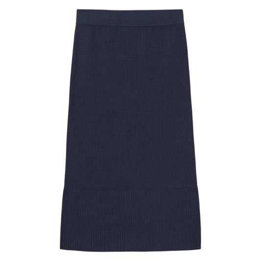 Knit Midi Skirt - Navy