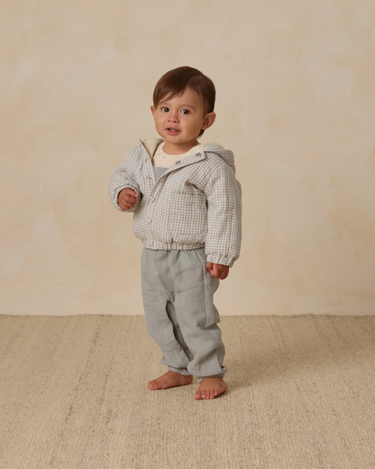 Hooded Jacket - Blue Gingham