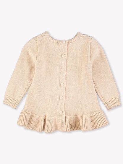 Ruffle Cable Knit Sweater - 1AP0680