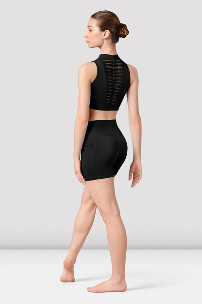 Alix Zip Front Crop Top - Black