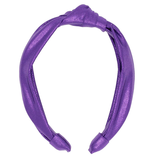 Purple Shimmer Top Knot Headband