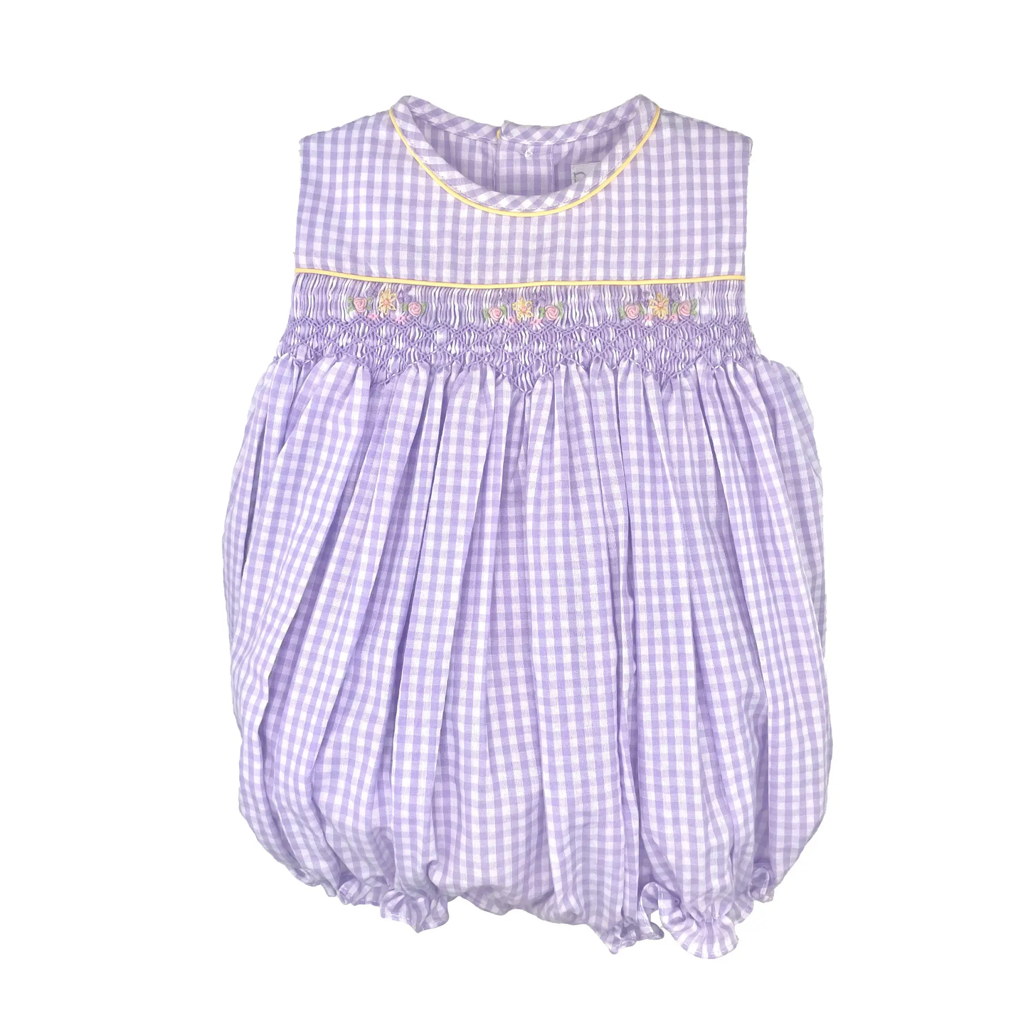 Flower Smocked Gingham Sunbubble