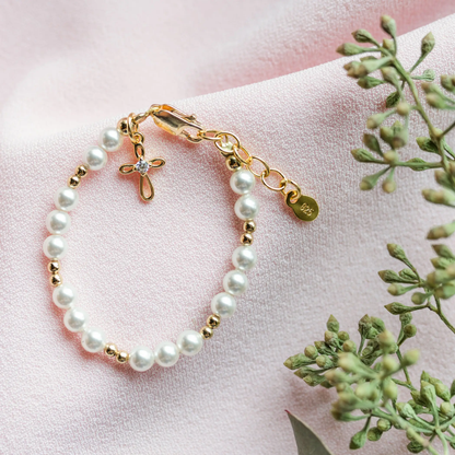 14K Gold-Plated Cross Bracelet