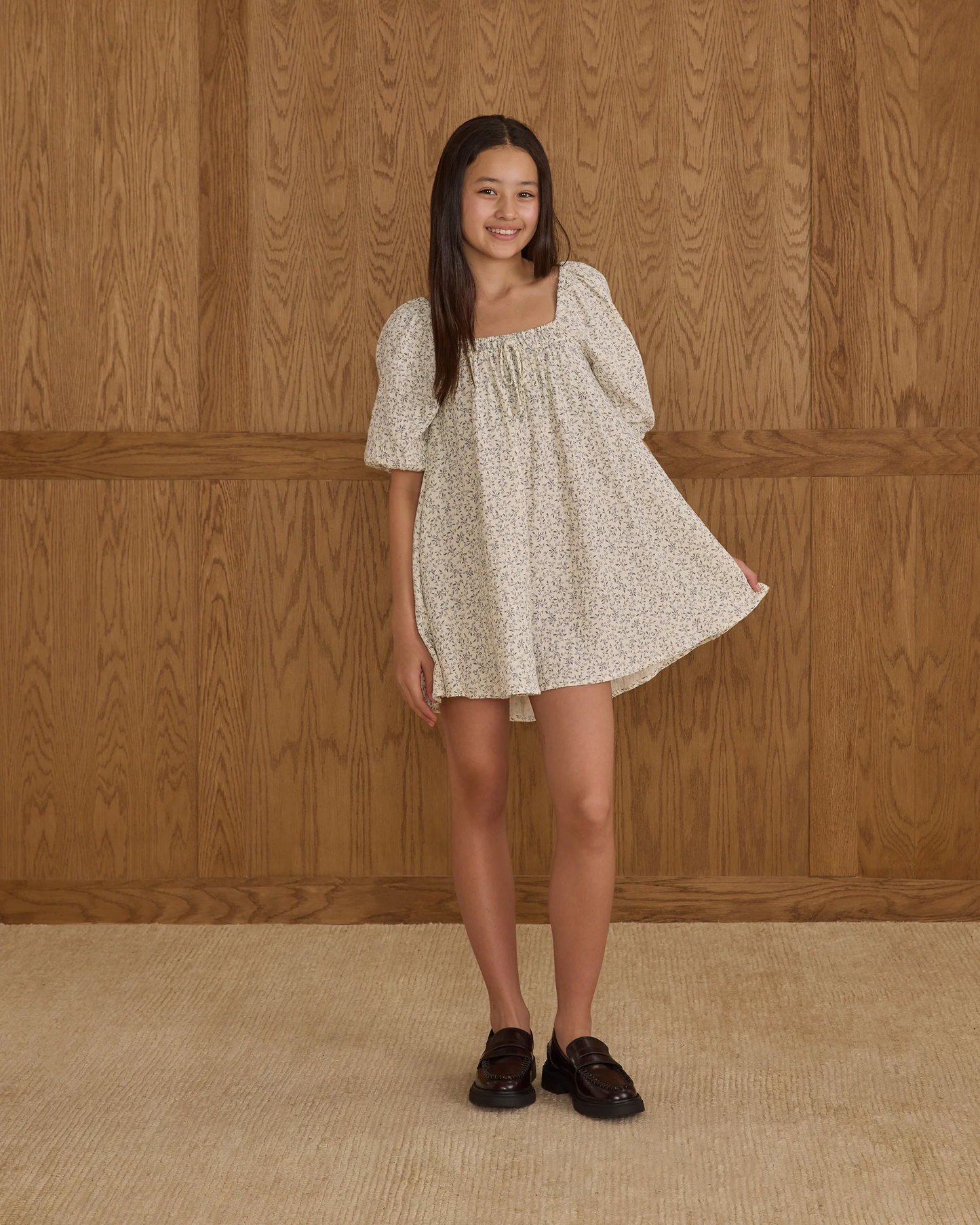 Sabrina Mini Dress - Blue Vines