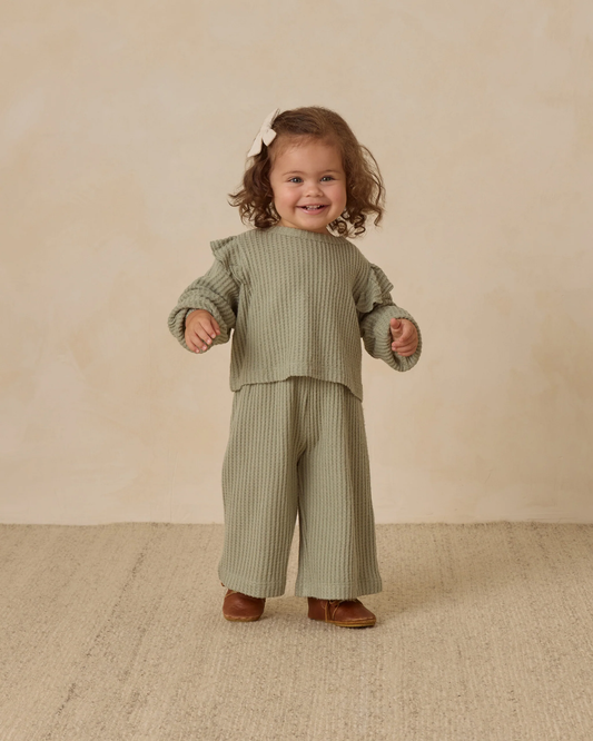 Ruffle Cozy Set - Fern