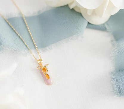 Pink Ballet Slipper Necklace