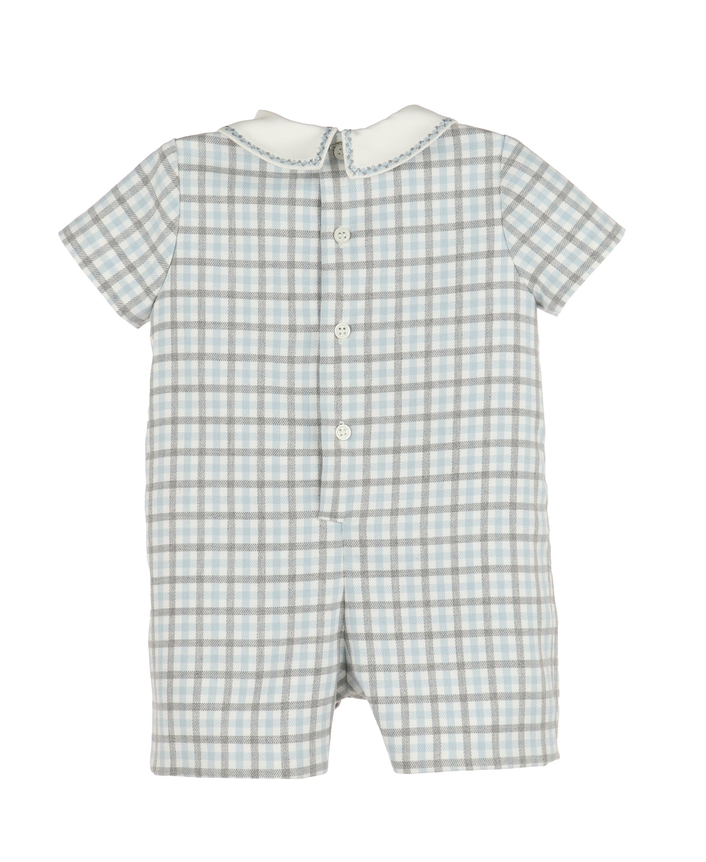 Gingham Check Romper - Blue