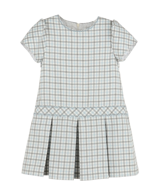 Gingham Check Dress - Blue