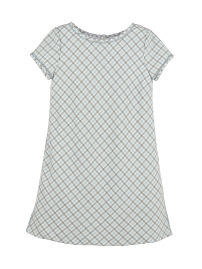 Gingham Check Shift - Blue