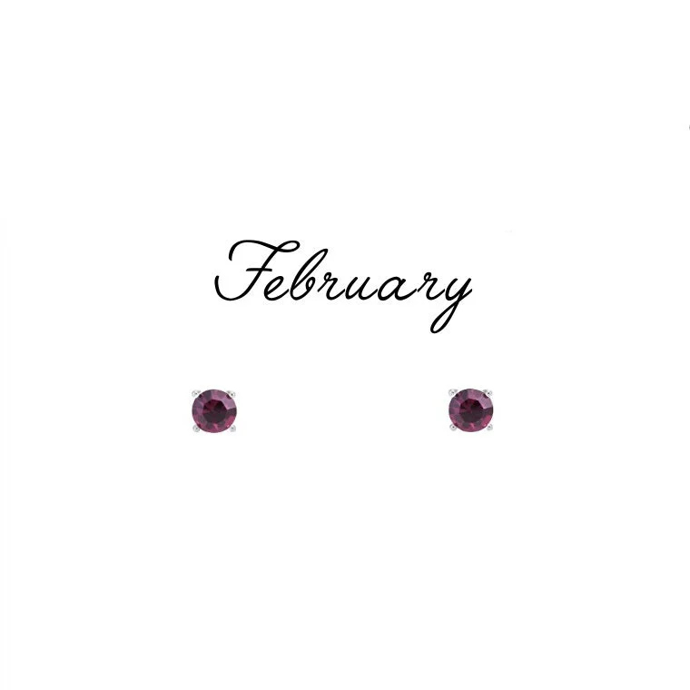 Birthstone Stud Earrings