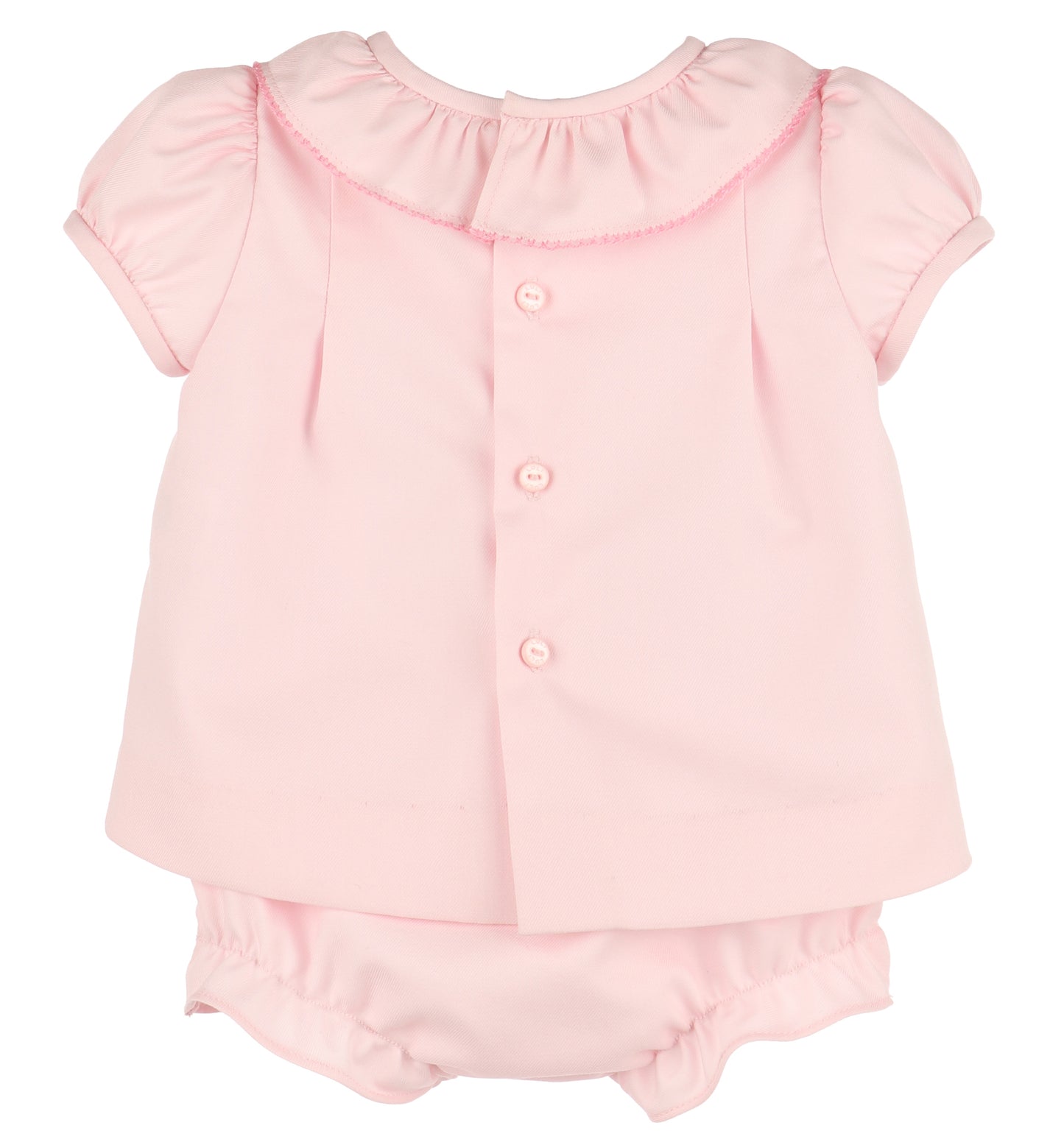 Pintucks Lace Bishop - Pink