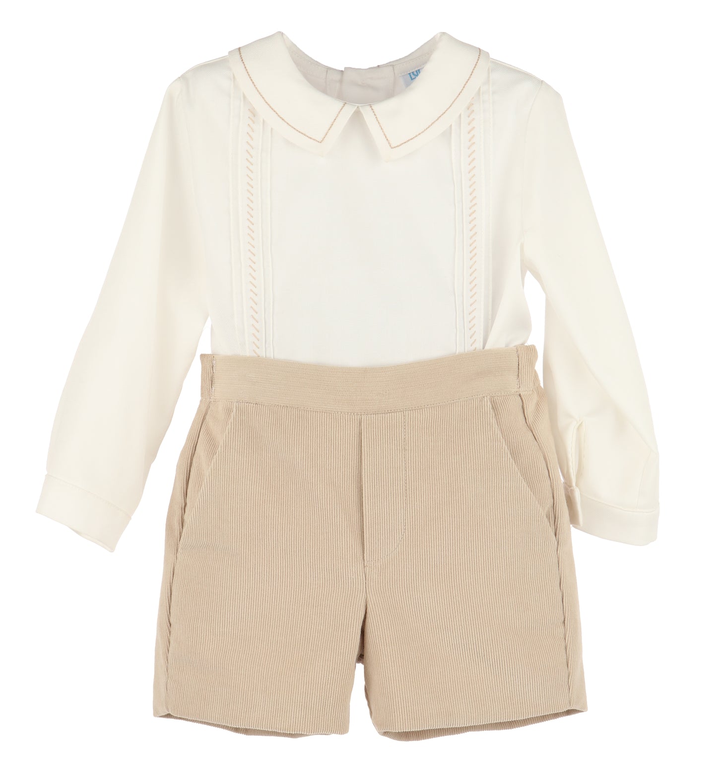 Cozy Cord Boy Set - Beige