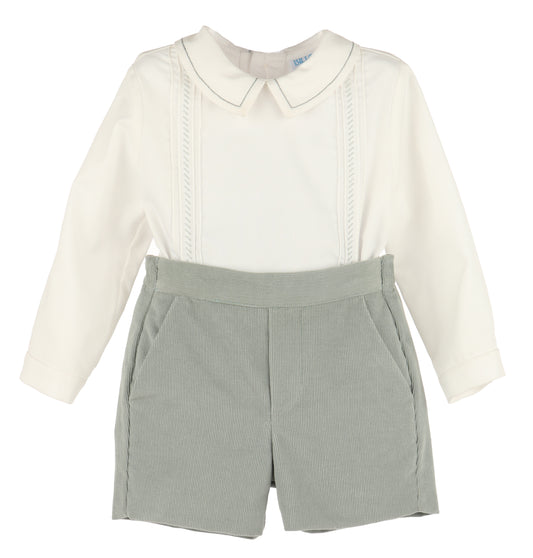 Cozy Cord Boy Set - Green