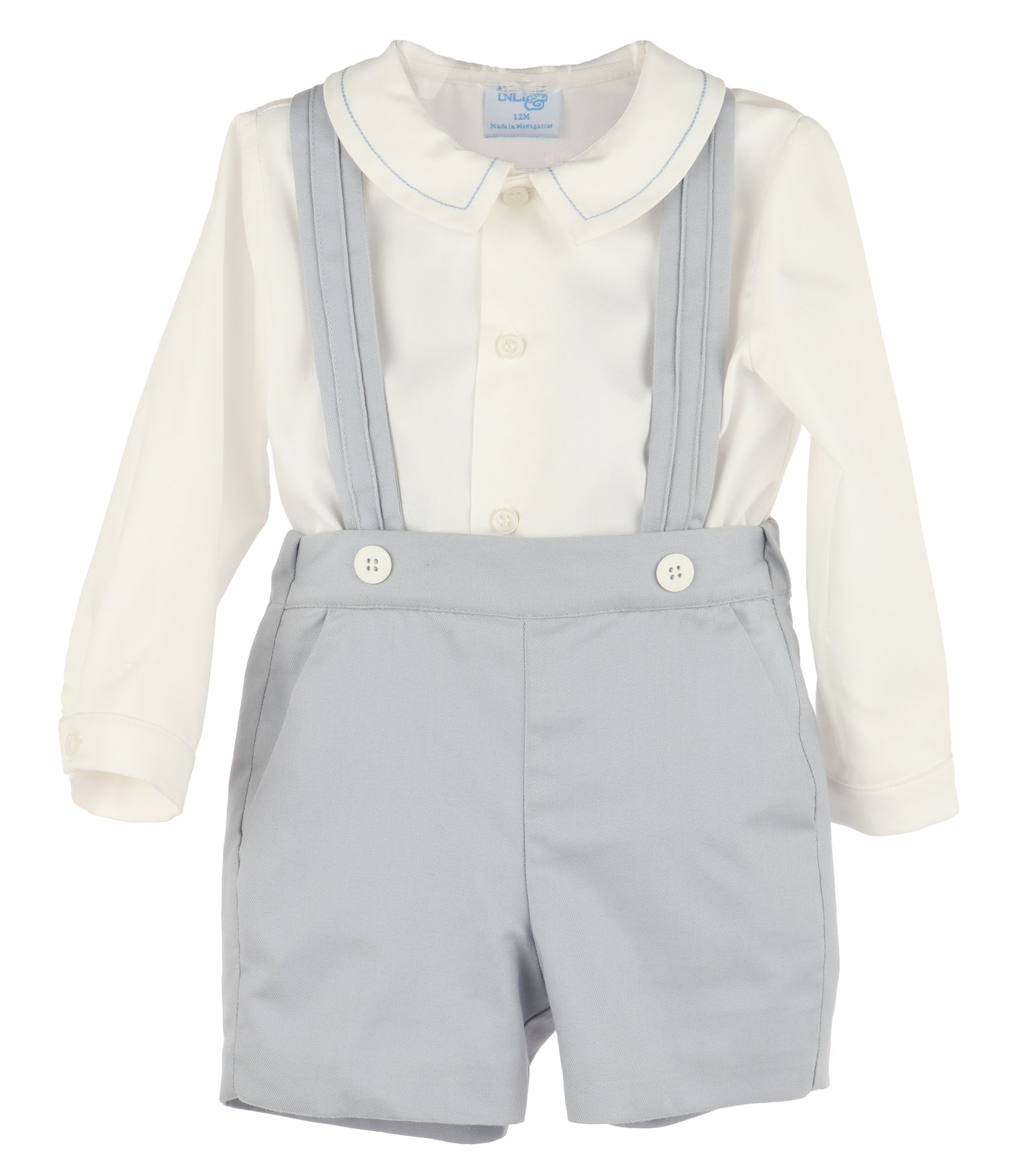 Suspenders Boy Set - Blue