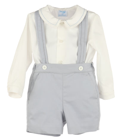 Suspenders Boy Set - Blue