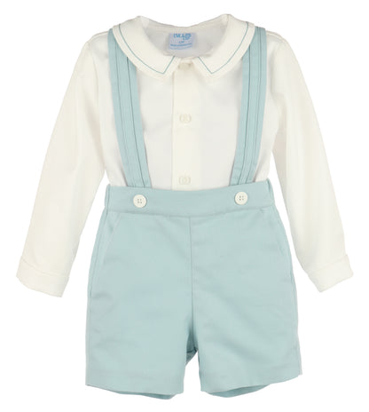 Suspenders Boy Set - Green