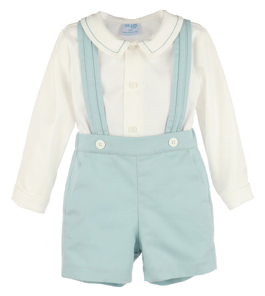 Suspenders Boy Set - Green