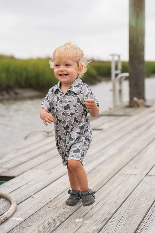 SBC Polo S/S Romper - Green Camo
