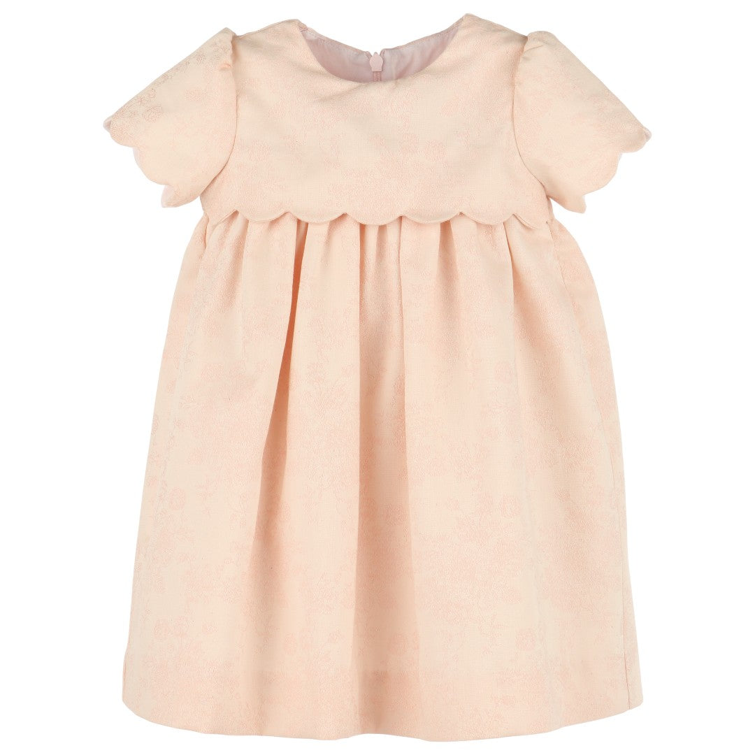 Scallops Jacquard Dress - Rose